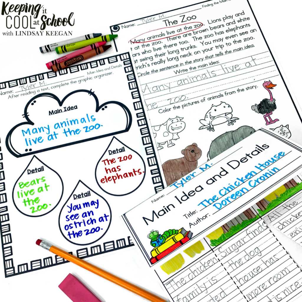 main ideas worksheets