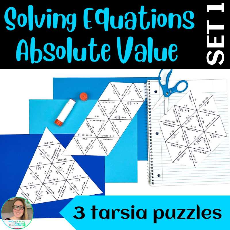 absolute value equations worksheet