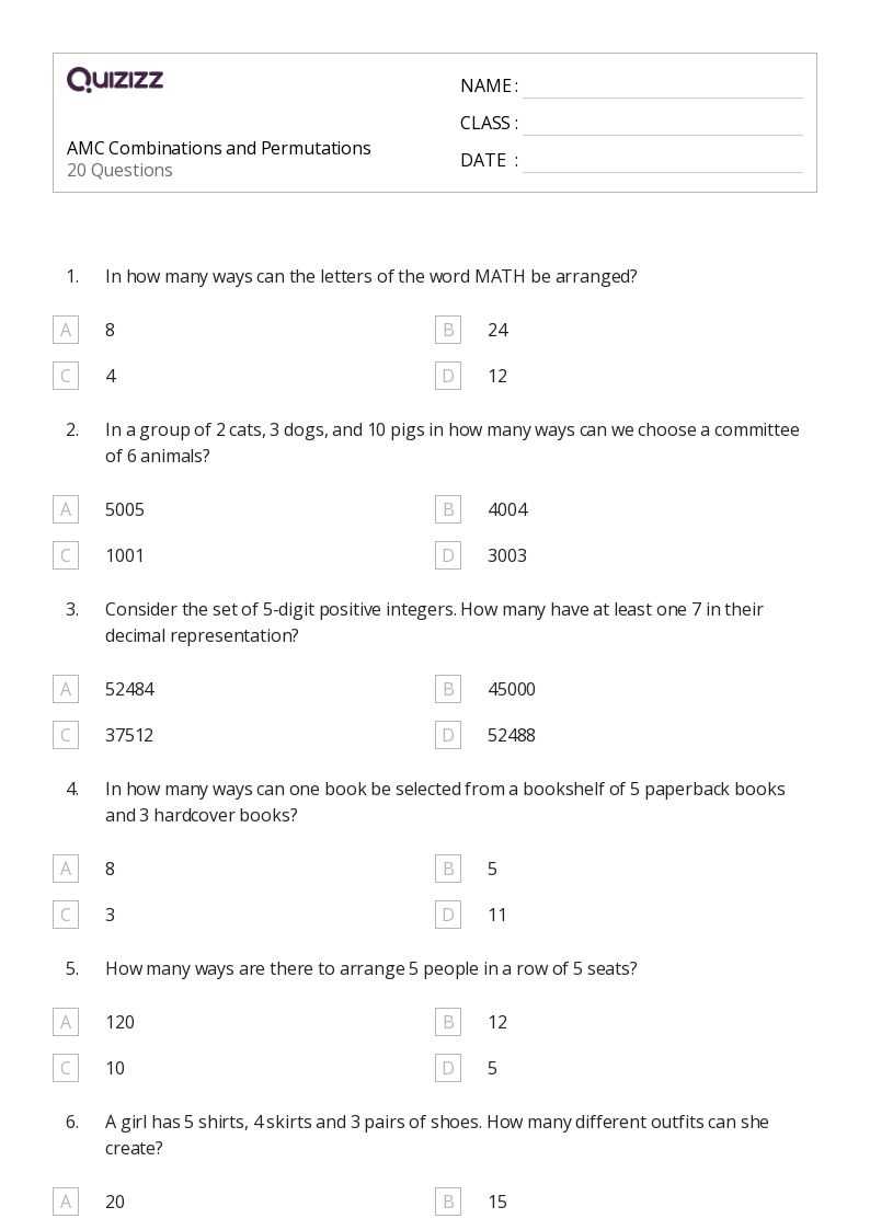 acc math i permutations and combinations worksheet
