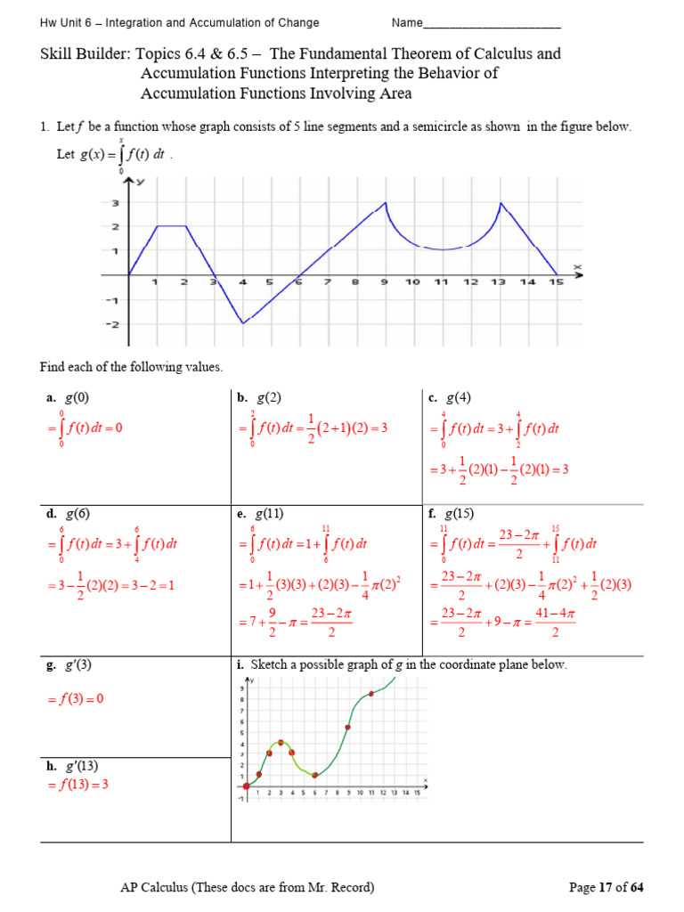 accumulation function worksheet