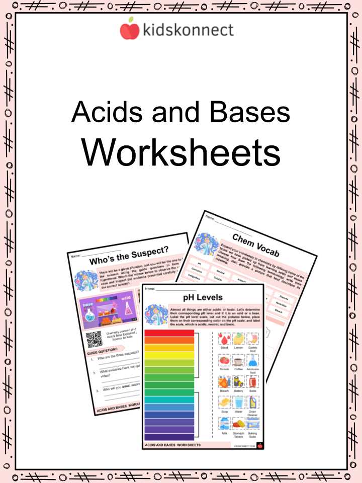acids bases and salts worksheet class 10