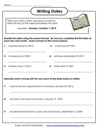 act comma practice worksheet