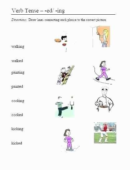 action words with ing worksheet
