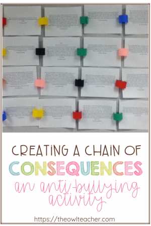 actions have consequences worksheet