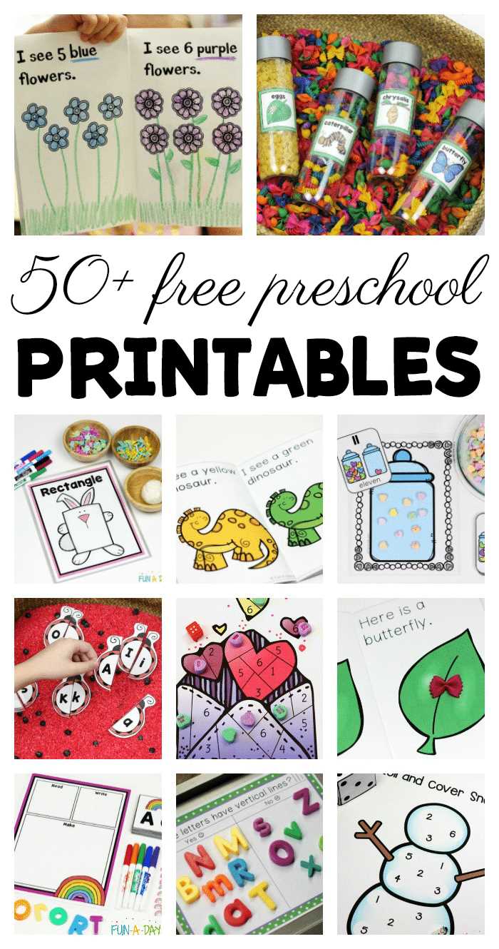 activities worksheets for preschoolers