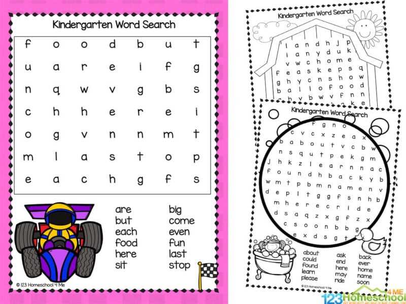 elementary word search worksheets