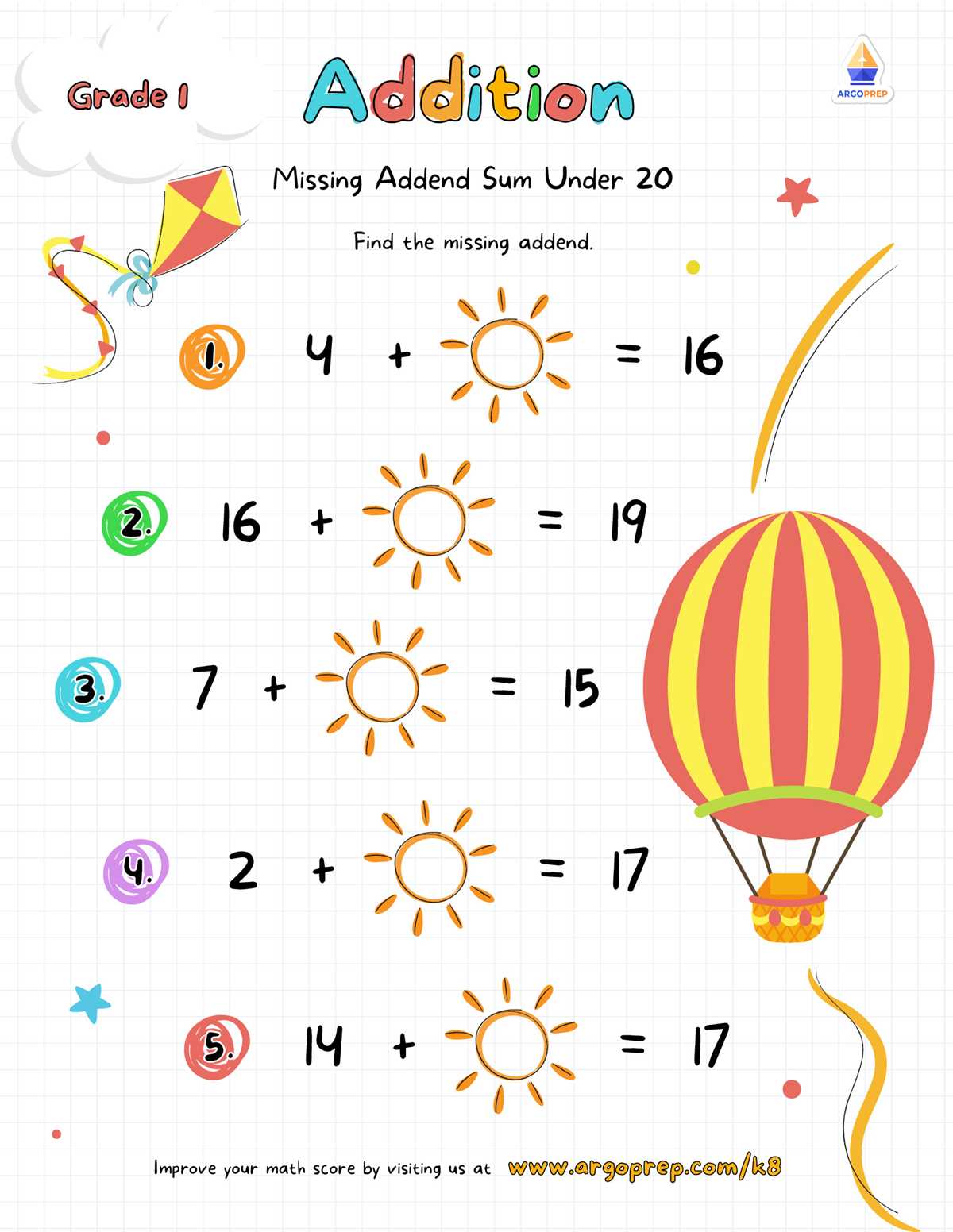 addend and sum worksheet