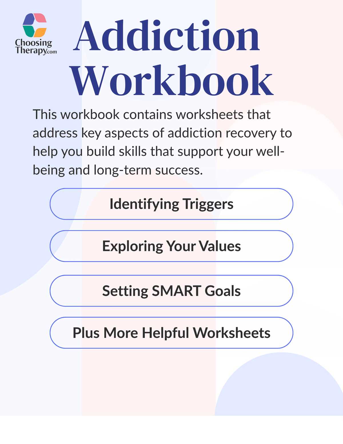 addiction recovery worksheets for adults