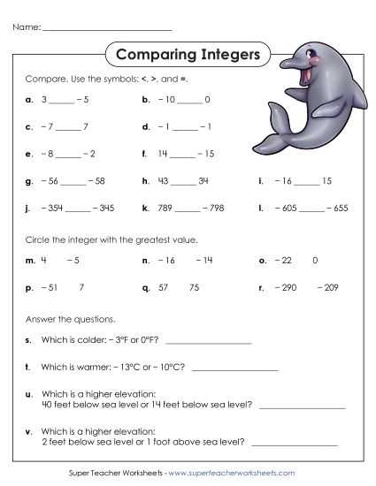 adding and subtracting integers worksheet 6th grade