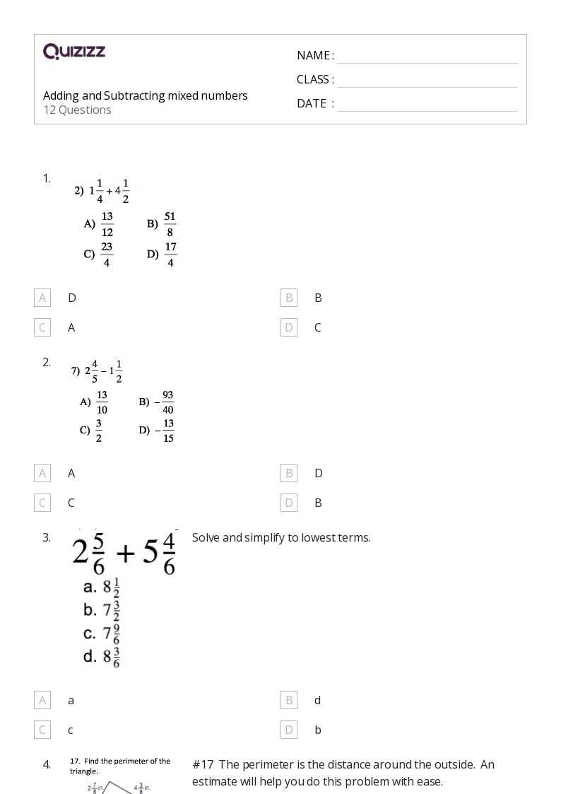 adding and subtracting mixed measures worksheets adding and subtracting mixed measures worksheets