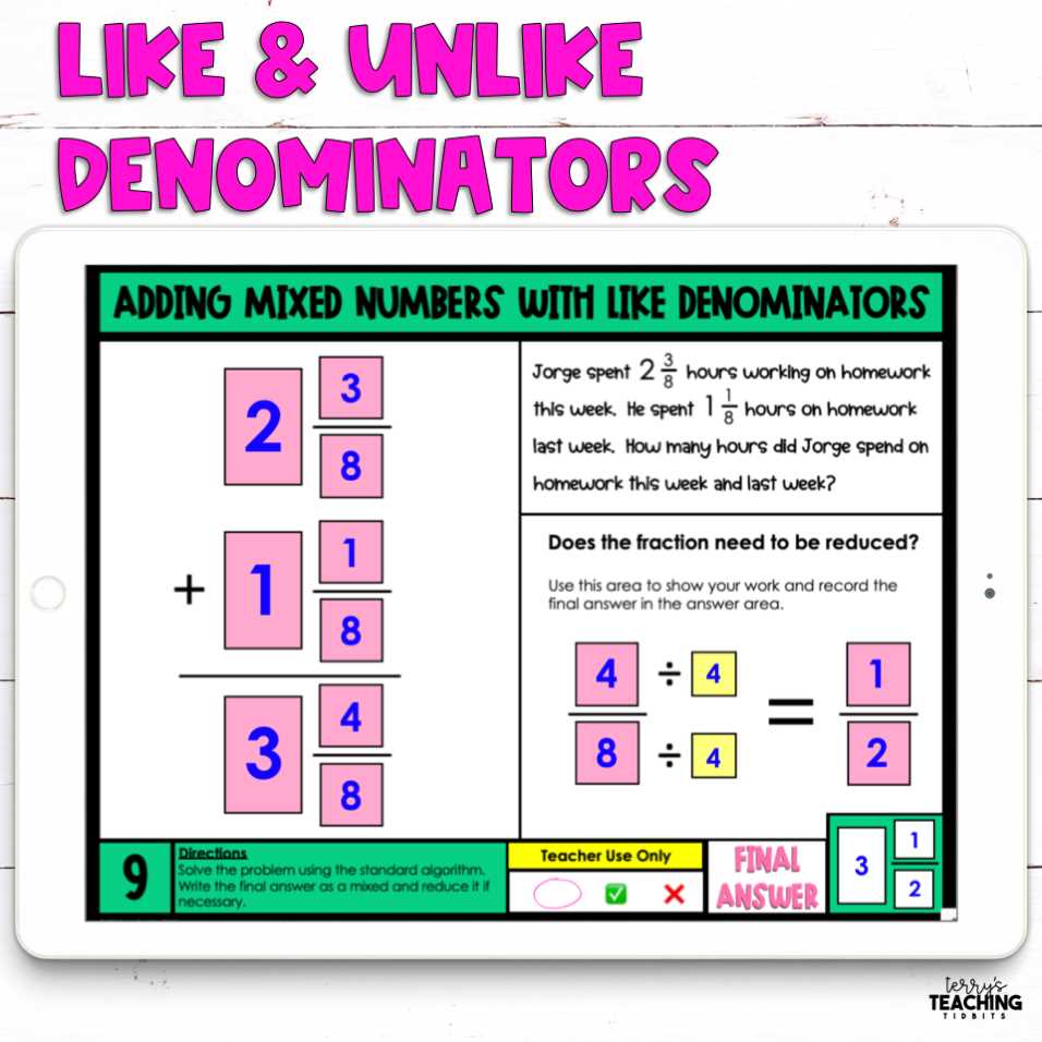 adding and subtracting mixed numbers worksheet with unlike denominators
