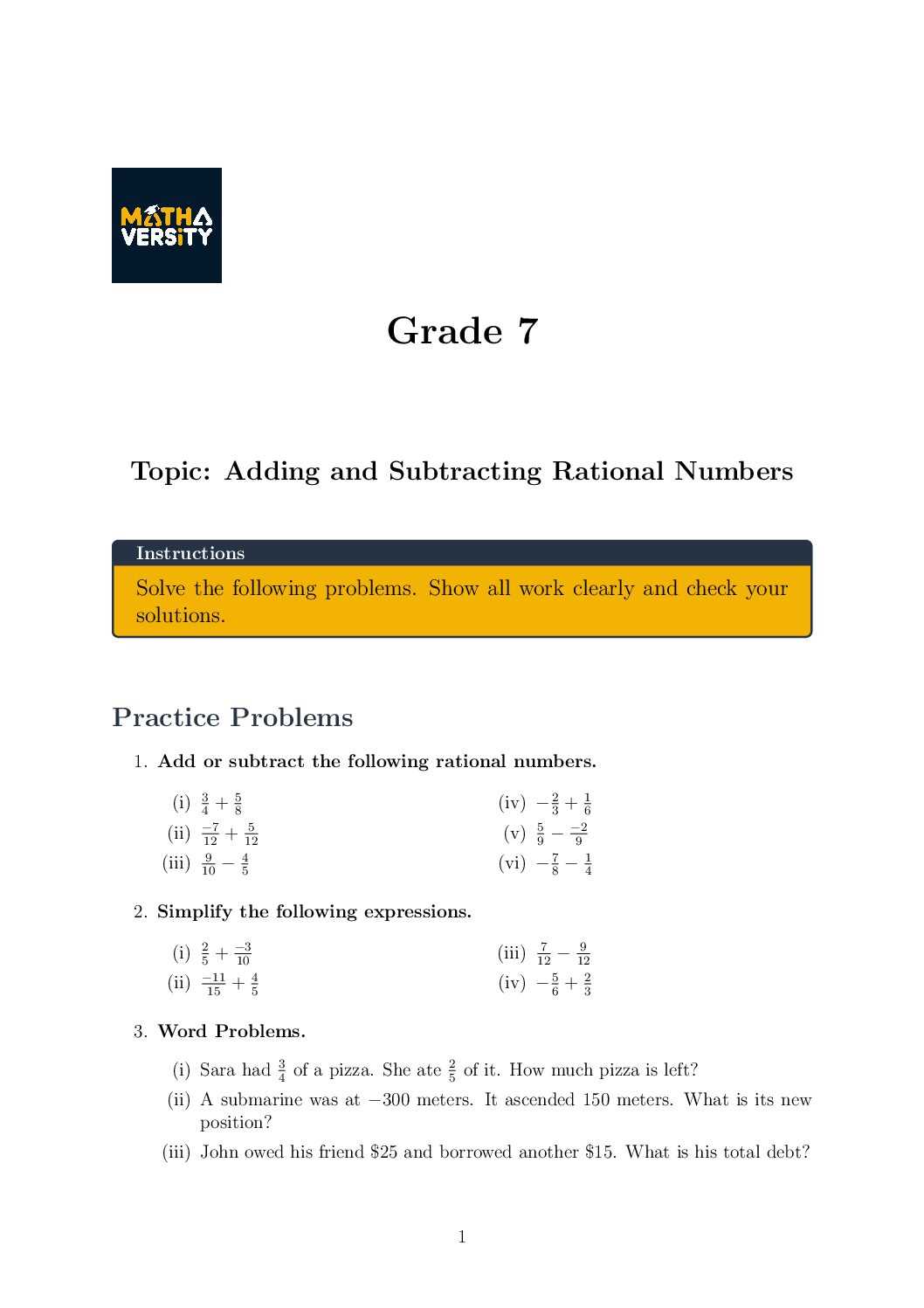 adding and subtracting rational numbers worksheets adding and subtracting rational numbers worksheets