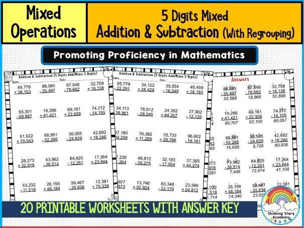 adding mixed numbers with regrouping worksheet
