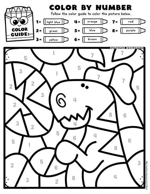 addition and subtraction color by number worksheets