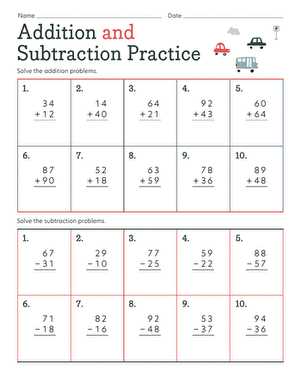 addition and subtraction worksheet 2nd grade addition and subtraction worksheet 2nd grade