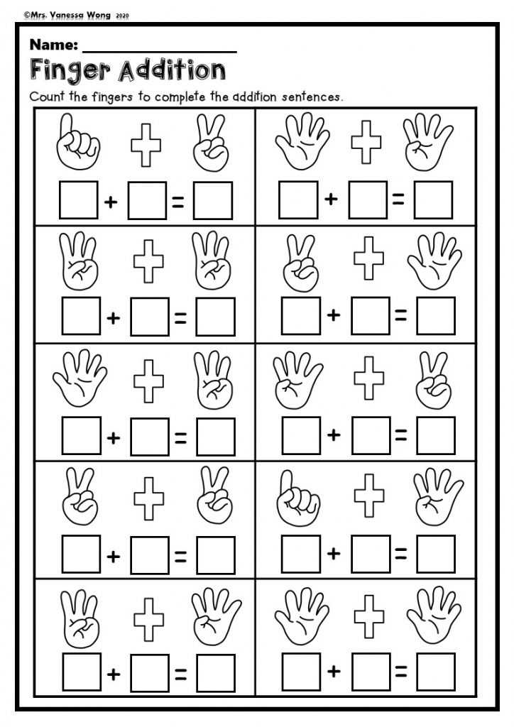 addition for preschoolers worksheets