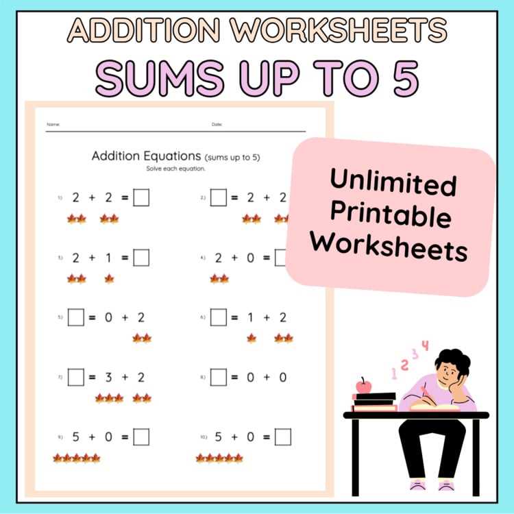 addition generator worksheet