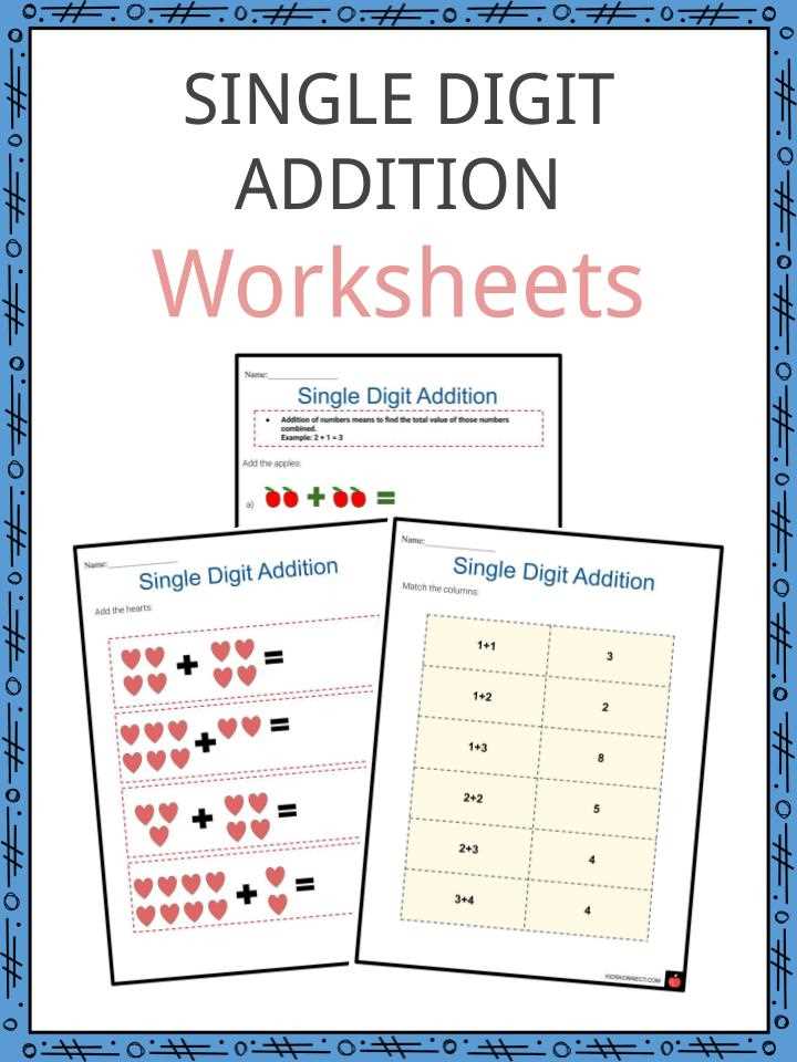 addition math printable worksheets
