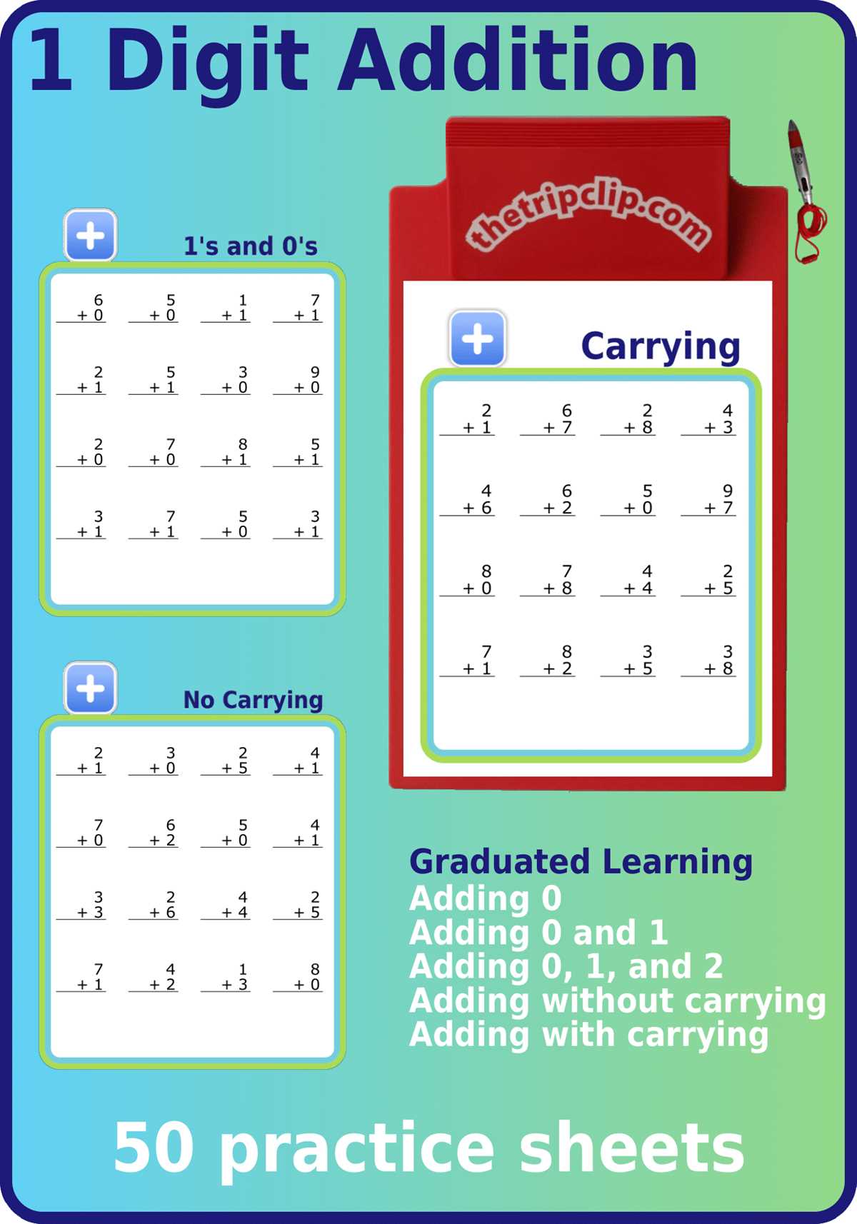 addition practice worksheet