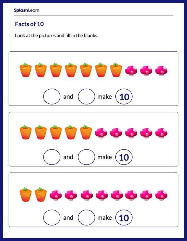 addition to 10 worksheets