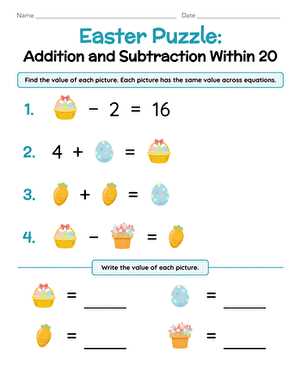 addition to 20 worksheets free