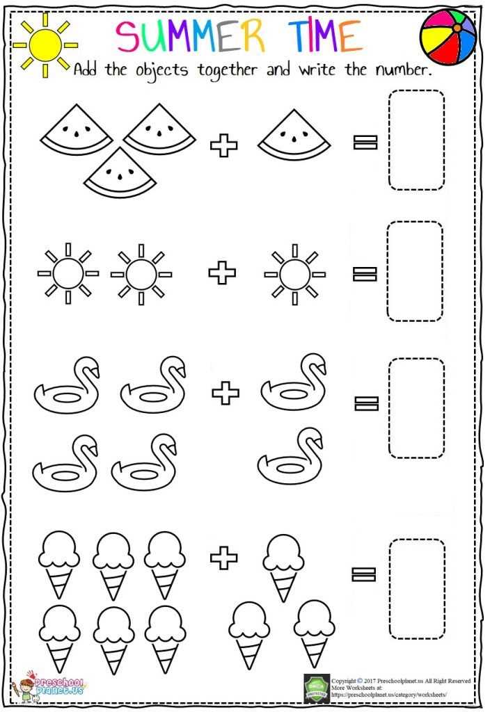 addition with pictures worksheet