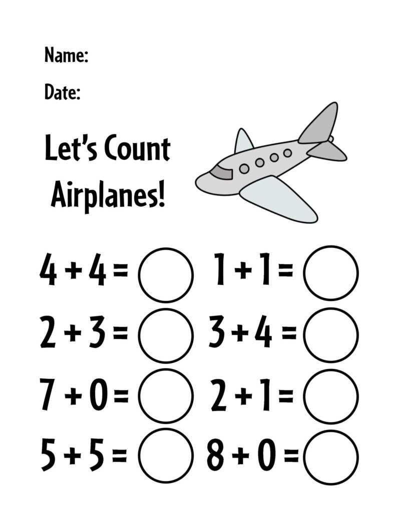 addition worksheets kindergarten