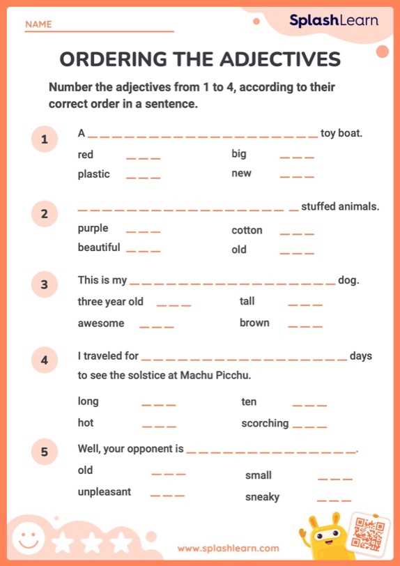 adjectives in english worksheets adjectives in english worksheets