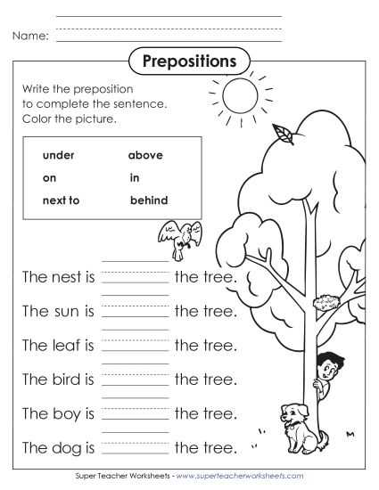 adjectives with prepositions worksheets