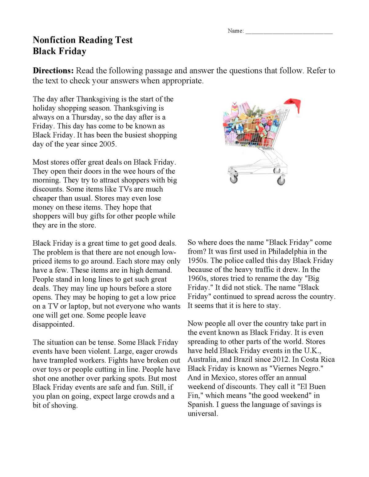 adult reading comprehension worksheets