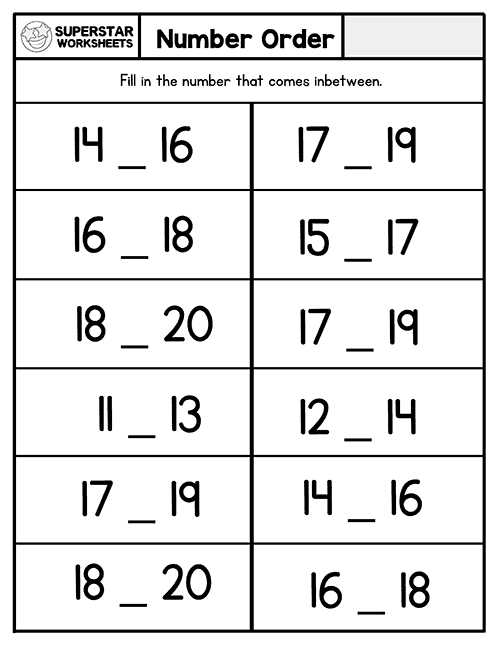 number 20 worksheets