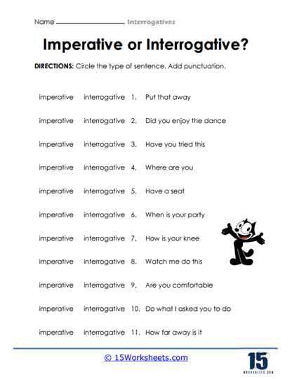 affirmative negative and interrogative sentences worksheets