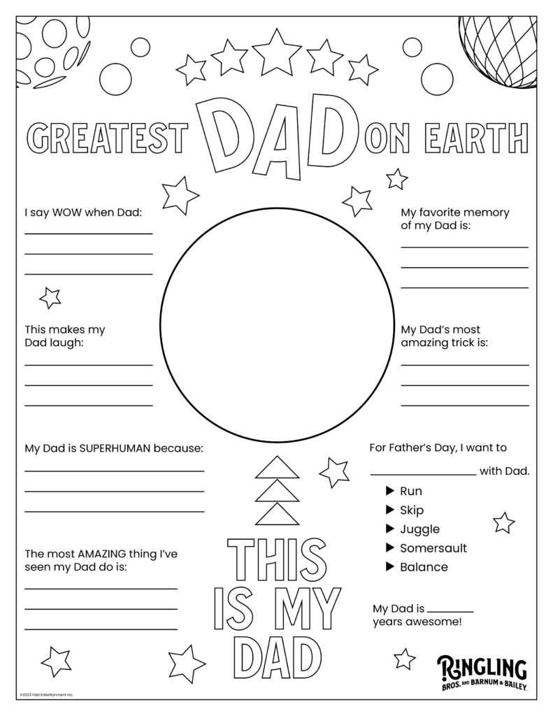 fathers day worksheet printables