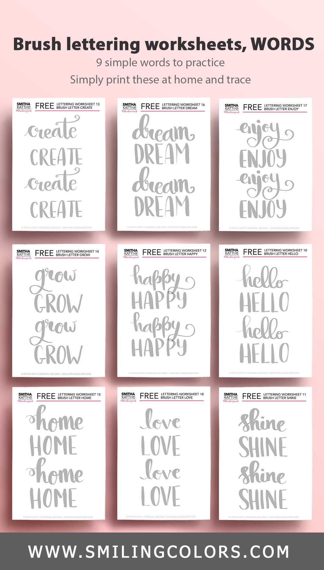 calligraphy printable worksheets free