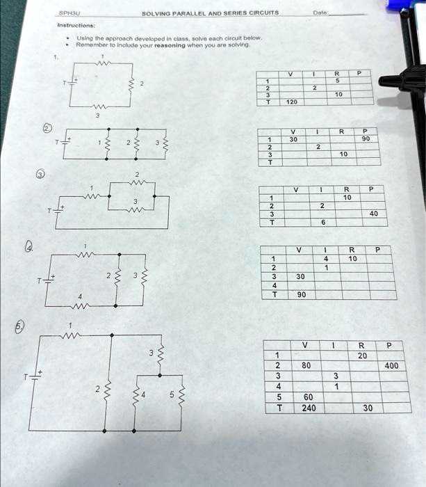series circuit worksheet
