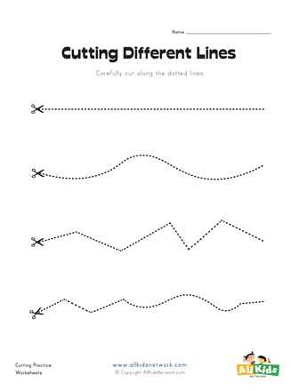 cutting lines worksheet