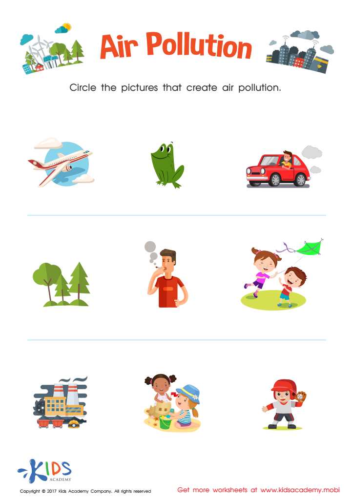air pollution issues worksheet