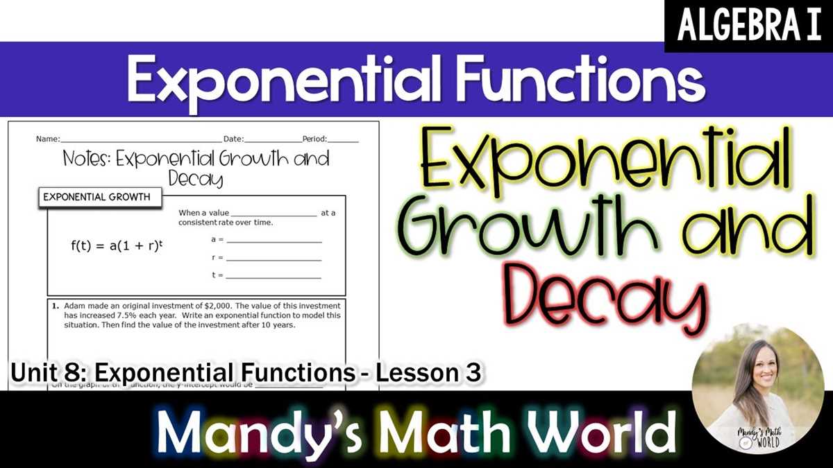 algebra 1 exponential growth and decay worksheet