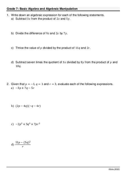 algebraic symbol manipulation worksheet algebraic symbol manipulation worksheet