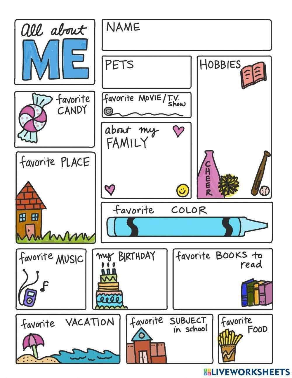 all about me music worksheet