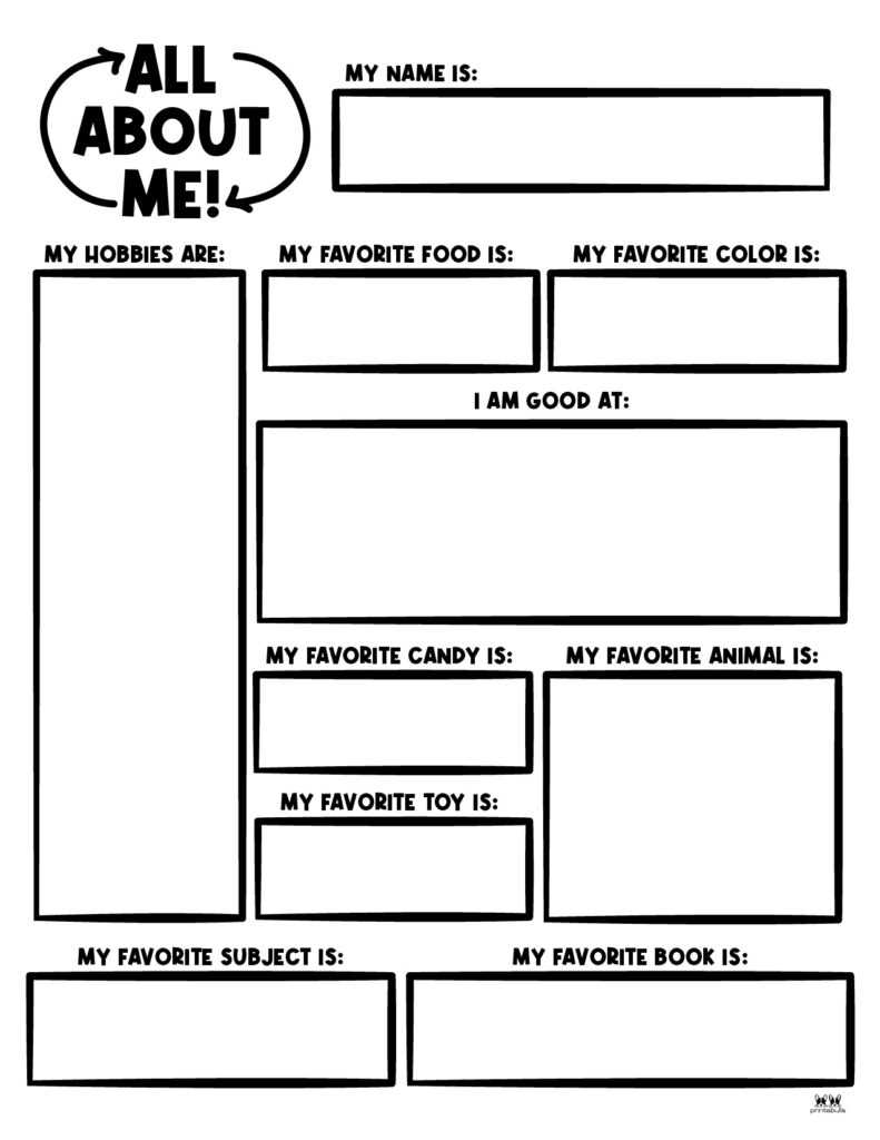 all about me worksheet elementary
