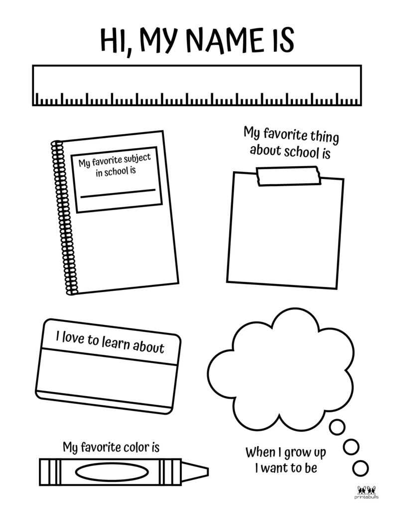 all about me worksheet for pre k