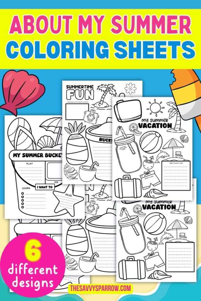 all about my summer worksheet