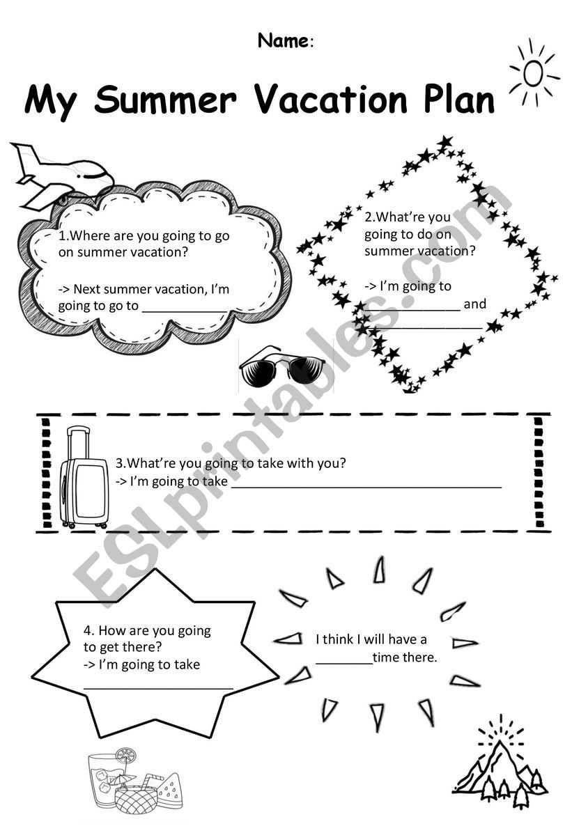 all about my summer worksheet