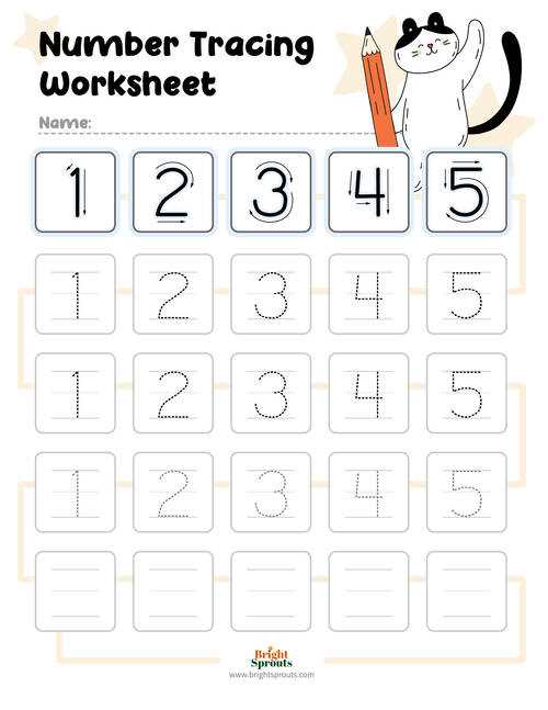 tracing numbers worksheets for kindergarten