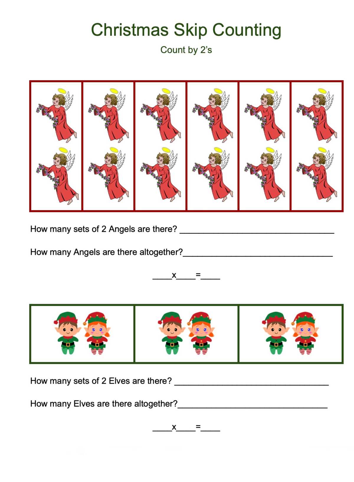christmas worksheet for kids
