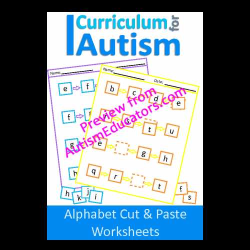 alphabet cut and paste worksheets