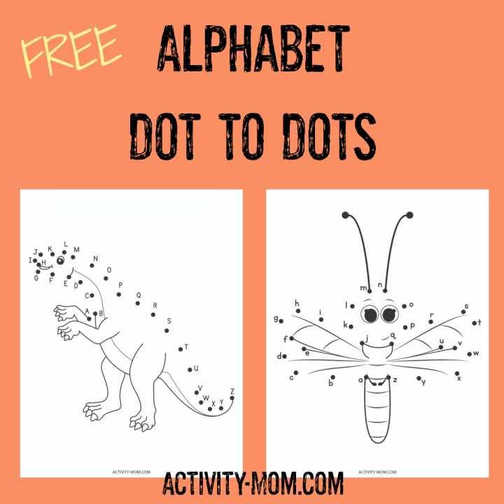 alphabet joining dots worksheets