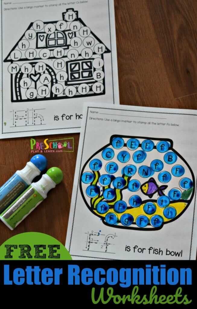 alphabet recognition worksheets for kindergarten
