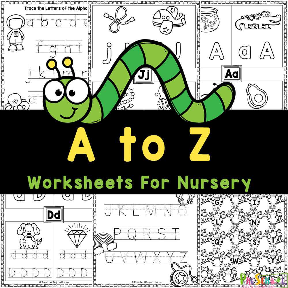 alphabet worksheet for playgroup